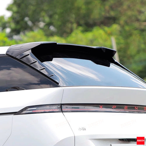TOPSTH YG Style ABS Rear Spoiler for 2024+ XPeng X9, Rear 3 Quarter View.